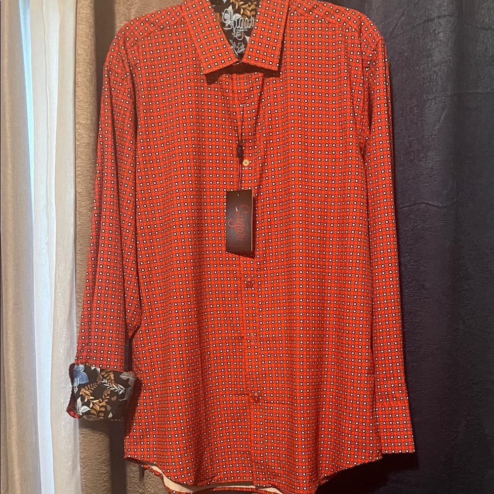 Sugar Red Patterned Men's Casual Shirt